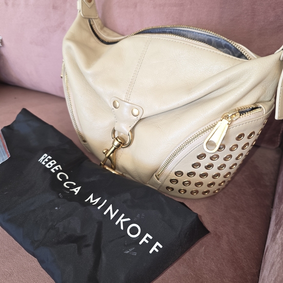 Rebecca Minkoff Cream Shoulder Bag with Gold Accents - Picture 6 of 7